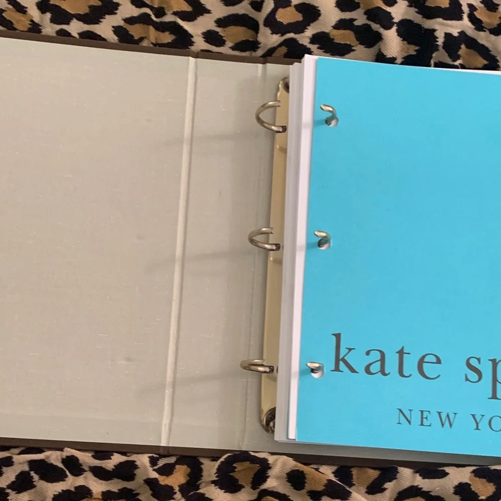 Kate Spade Turquoise Binder with Cream Interior